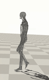 Natural walking motion after training